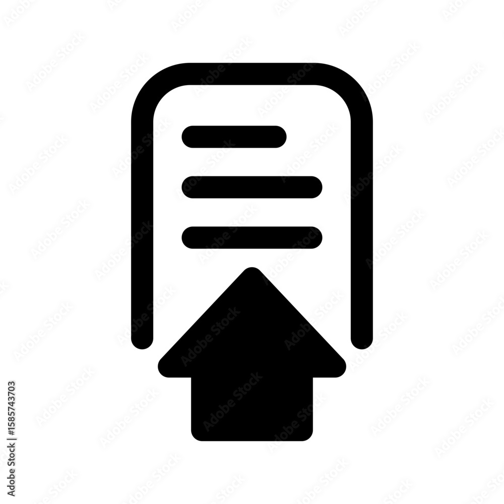 Upload Icon Vector Symbol Design Illustration