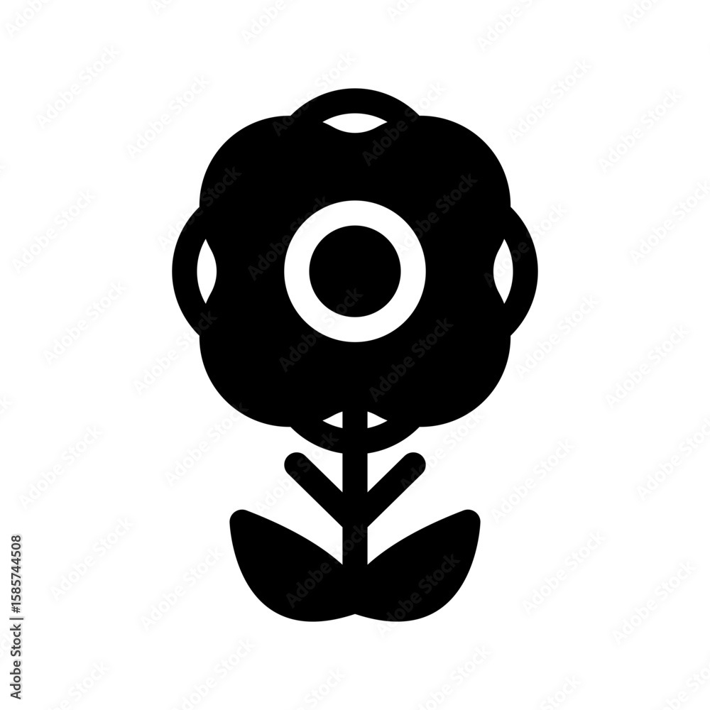 Fototapeta premium Sunflower Icon Vector Symbol Design Illustration