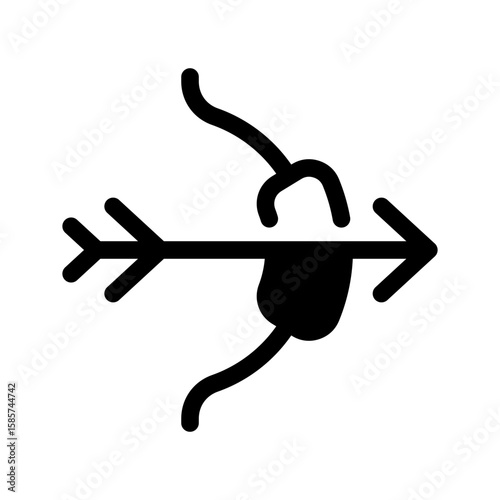 Archery Icon Vector Symbol Design Illustration