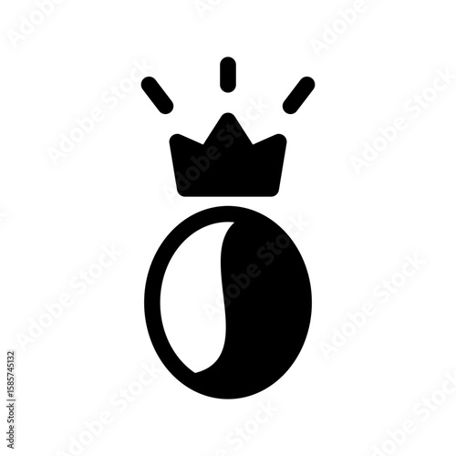 Coffee Bean Icon Vector Symbol Design Illustration