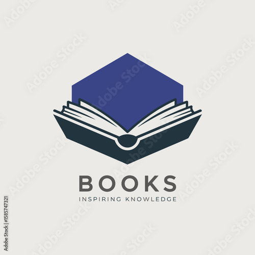 Open Book Logo with Knowledge Inspiration