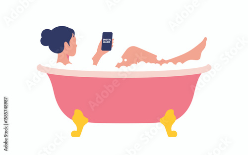Relaxing Bath Digital Lifestyle
