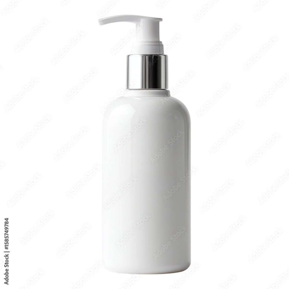 White Pump Bottle for Cosmetic or Skincare Product Display White Pump Bottle for Cosmetic or Skincare Product Display