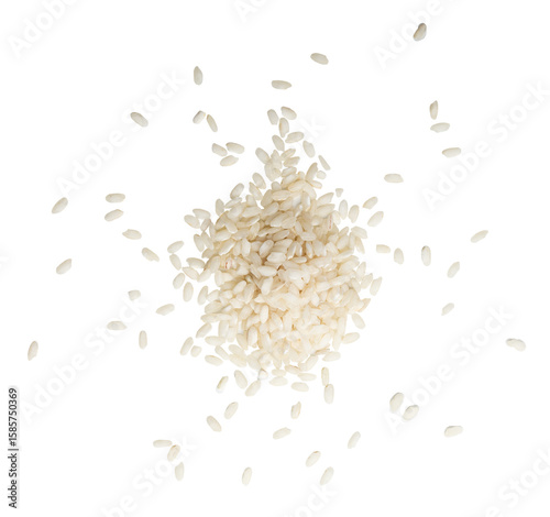 white rice on transparent background macro png