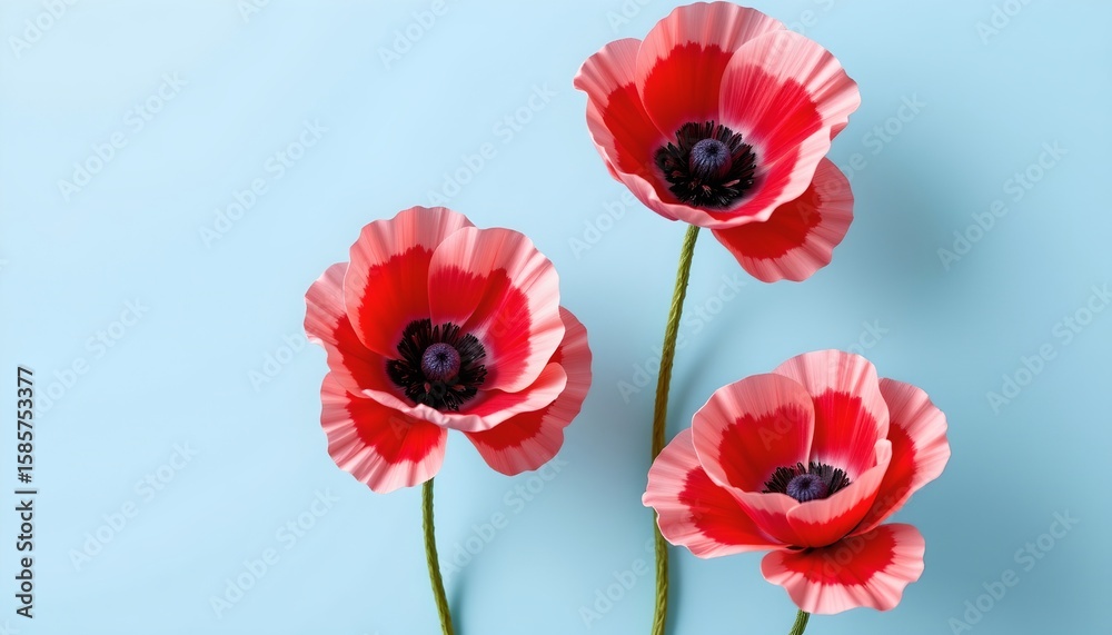 Fototapeta premium Captivating Arrangement Vibrant Poppy Flowers