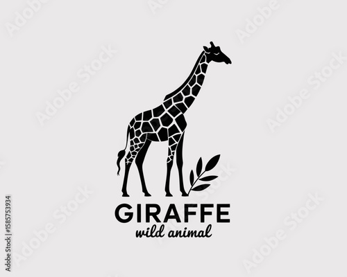Giraffe Logo with Branch
