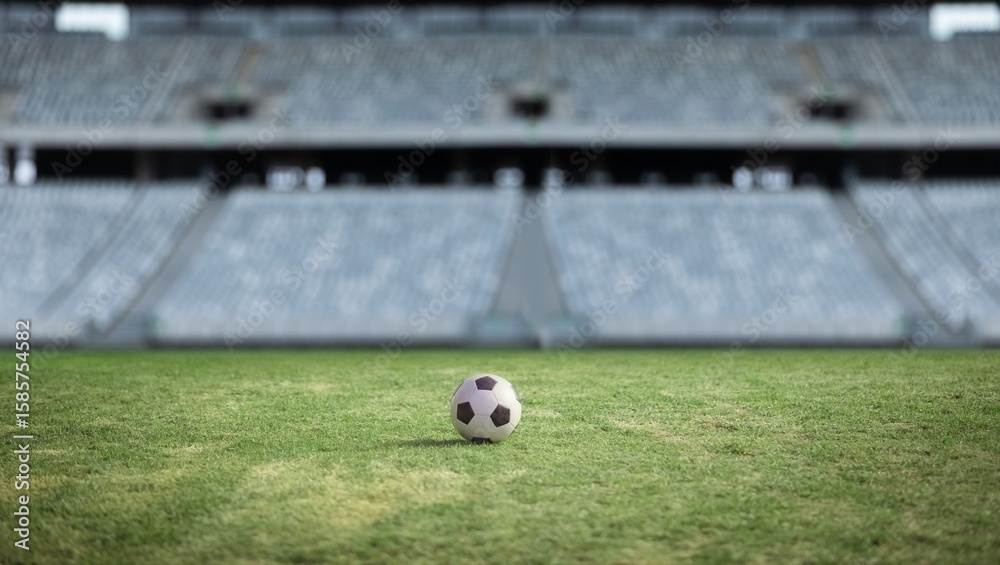 Obraz premium Football in an empty stadium