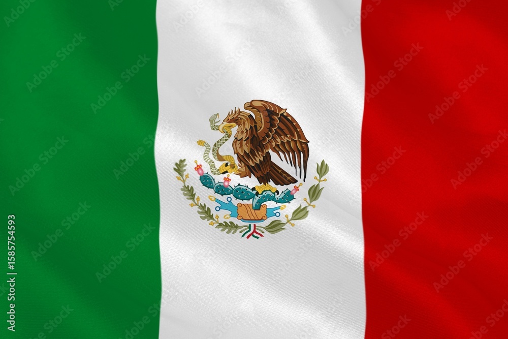 Fototapeta premium Digitally generated mexican national flag