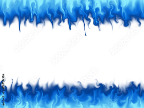  burning fire blue flame frame