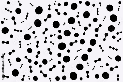 Abstract Black Geometric Shapes: A modern design showcasing an array of black geometric shapes arranged across the surface, creating an intriguing and dynamic composition.