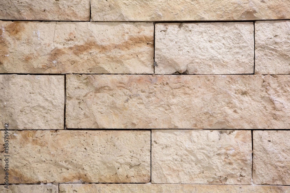 Fototapeta premium Modern stone wall, Close-up