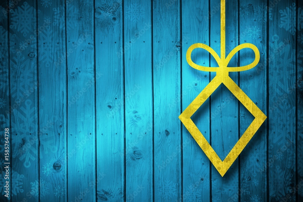 Obraz premium Christmas decorations over wood