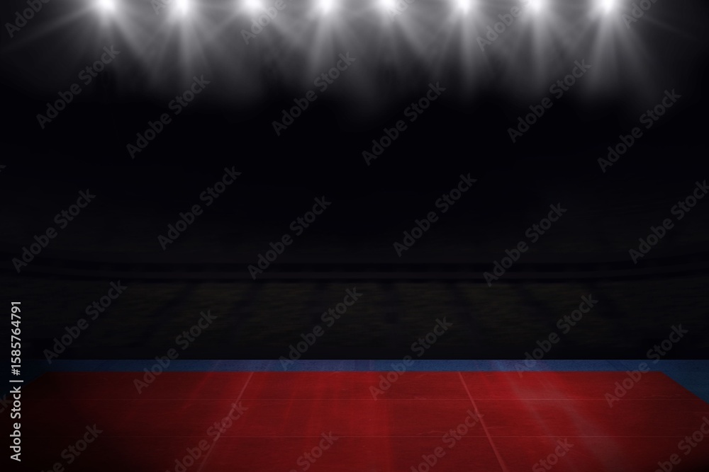 Naklejka premium Composite image of playing field indoor