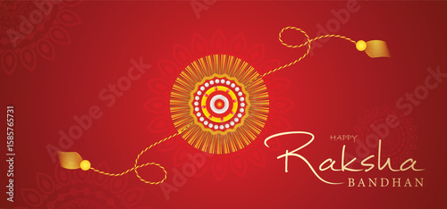 Fotografie happy Raksha Bandhan Indian festival vector poster