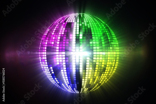 Digitally generated cool disco ball design