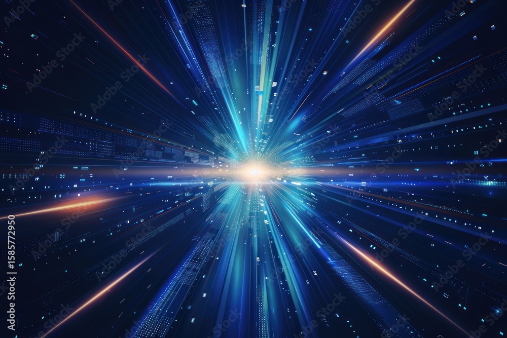 Fototapeta premium Speed motion minimal blur effect futuristic technology background.