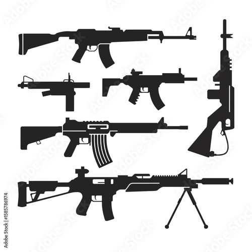 Weapons Set Vector Collection
