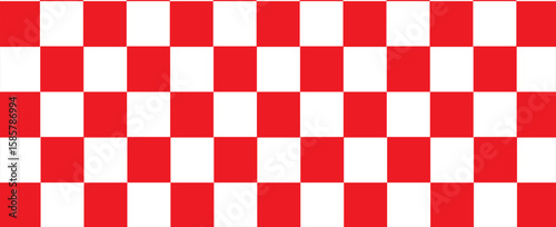 vector of panorama of red and black chessboard background. pattern for fashion, border, cloth, flag, wrapping paper, cover skin, table cloth, scene. flag.