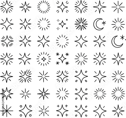 shooting star silhouette on white background