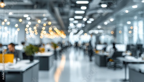 Wallpaper Mural Blurred office interior background with a blurred door and glass wall, blurry bokeh light effect for a business concept design. High-quality photo, taken with a telephoto lens in realistic daylight. Torontodigital.ca