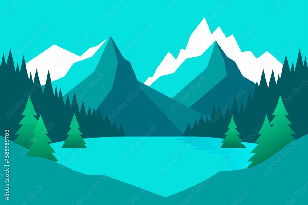 Fototapeta premium winter mountain landscape