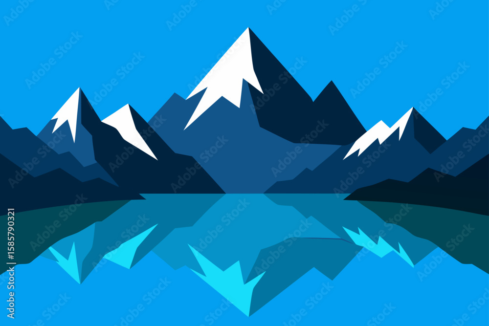 Fototapeta premium mountain lake and mountains