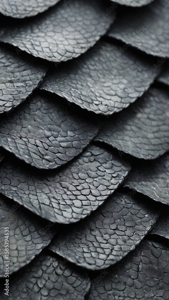 Fototapeta premium Dark Gray Scales Texture Background