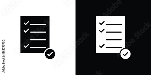 Requirements icon Flat Vector illustration. Simple black symbols