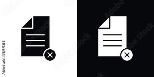 Paperless icon Flat Vector illustration. Simple black symbols
