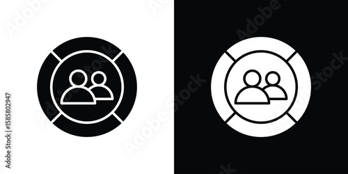 Tableau sur toile Demographics icon Flat Vector illustration. Simple black symbols