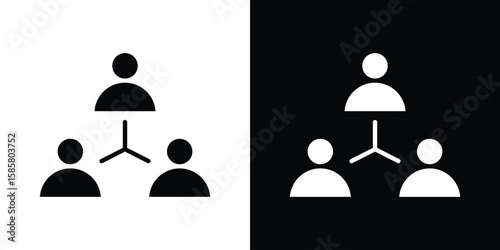 Bild auf Leinwand Coordinate icon Flat Vector illustration. Simple black symbols