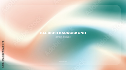gradient mesh wave pink, white and green soft colorful background