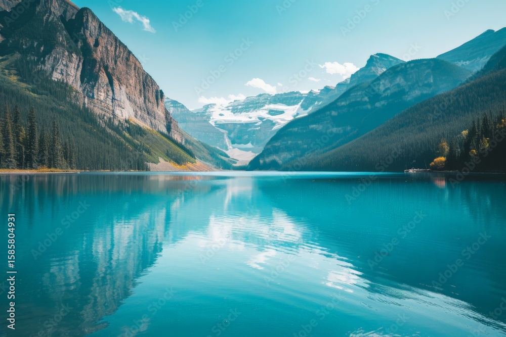 Naklejka premium landscape of tranquil lake