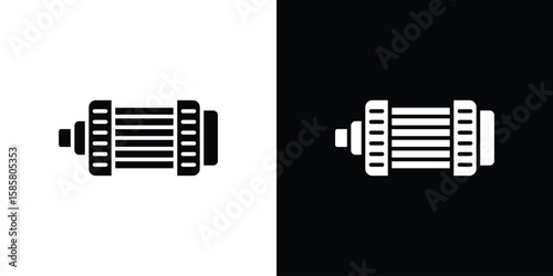 Quadro su tela Car alternator icon Flat Vector illustration