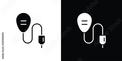 Cuadro en lienzo Anesthesia icon Flat Vector illustration. Simple black symbols