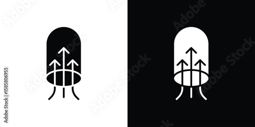 Photos Air suction icon Flat Vector illustration. Simple black symbols