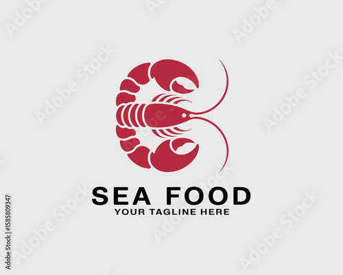 A vibrant logo design of a lobster, embodying freshness and quality in seafood branding, appealing to culinary enthusiasts and promoting the seafood industry effectively.