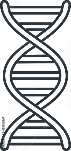 DNA helix icon. Science concept illustration