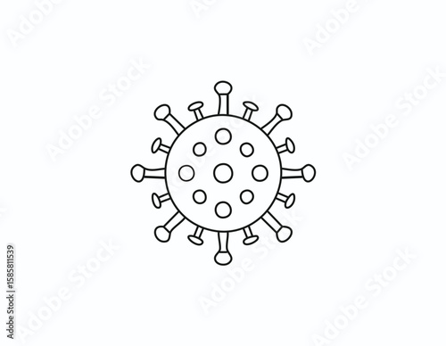 Modern virus icon. Antivirus protection