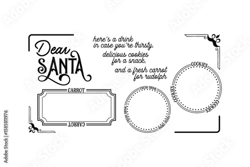 Dear Santa Cookie and Drink Tray Printable Design