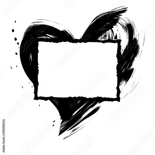 Ink Grunge Rectangle Border SVG 08