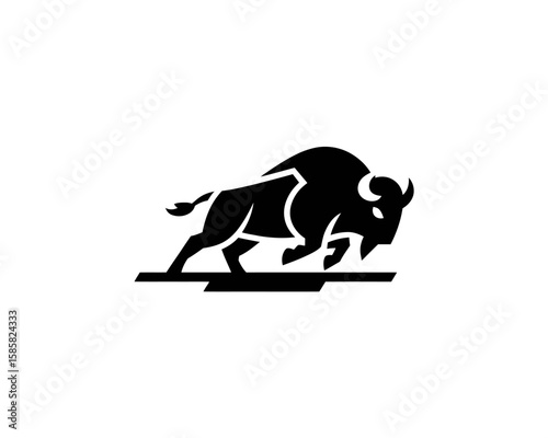 This striking bison logo design captures the essence of strength and resilience, making it perfect for businesses focused on nature, outdoor activities, or heritage.