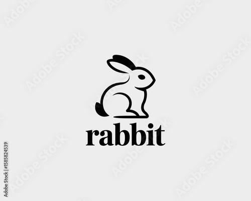 This adorable image features a stylized cartoon rabbit, characterized by its playful pose and simplistic design, representing fun, animation, and joyful exploration.