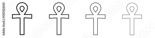 Foto Ankh icon design template for web and mobile UI element