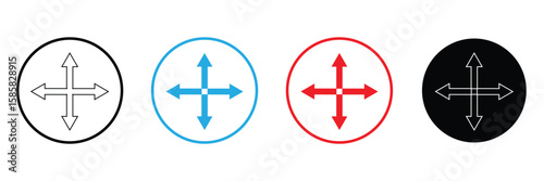 Inward arrows pointing to center. Epicenter icons set. Inward arrows collection. Inward arrow vector set. EPS 10 . 