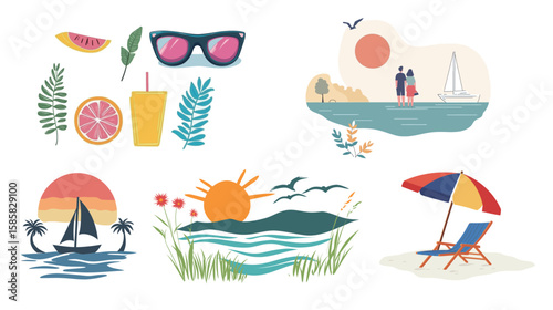 Amazing Design – “Summer Days Are the Best Days” Typography Illustration
