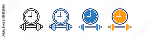 Gym Icon Set Multiple Style Collection