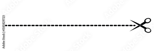 Scissor icon, scissor symbol vector, Paper cutting with scissor, cutting scissor mark . EPS 10 . 