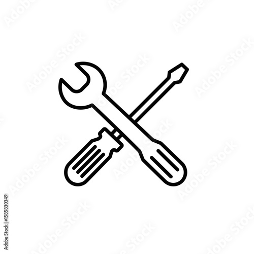 Screwdriver and wrench. Ready for the next fix