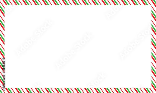 Candy cane frames. Christmas and New Year candy frame. Holiday x mas border. isolated on white background. Vector illustration. EPS 10 . 